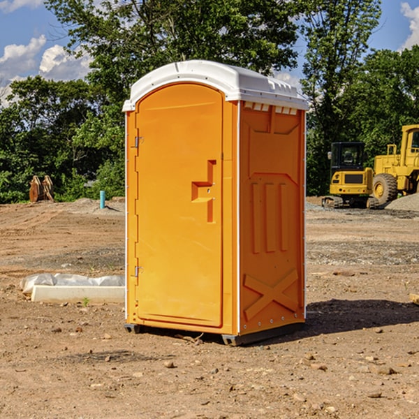 how often are the porta potties cleaned and serviced during a rental period in Dike Texas